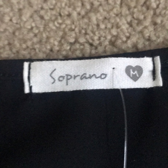Soprano Brand New Black Embellished Fancy Tee - Picture 6 of 8